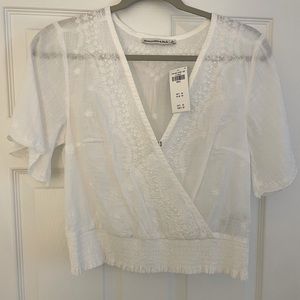 NWT Abercrombie and Fitch white blouse